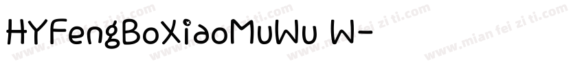 HYFengBoXiaoMuWu W字体转换